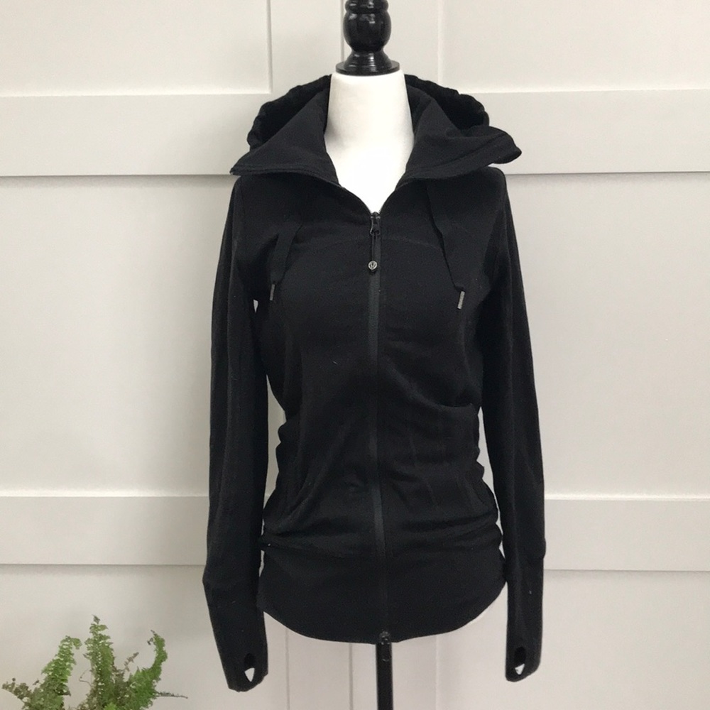lululemon athletica Black Full-Zip Hooded Jacket